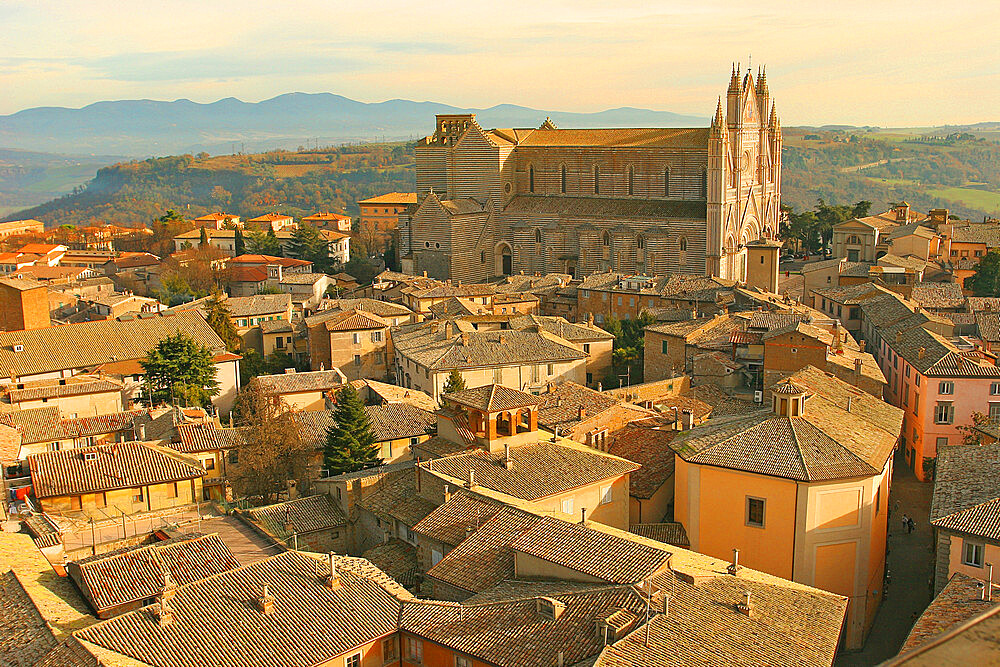 View of Orvieto from the Torre del Moro, Orvieto, Terni, Umbria, Italy, Europe