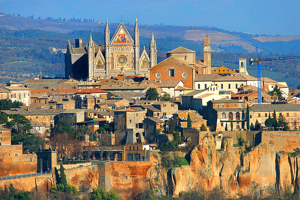 View of Orvieto from the Torre del Moro, Orvieto, Terni, Umbria, Italy, Europe