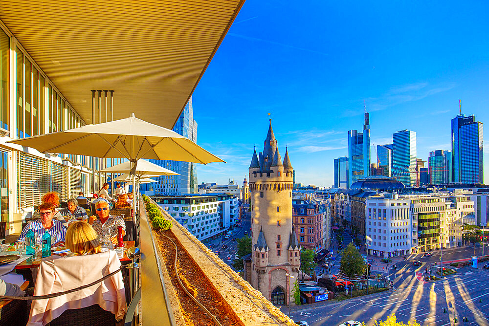 View from the Fleming's terrace, Frankfurt am Main, Hesse, Germany, Europe