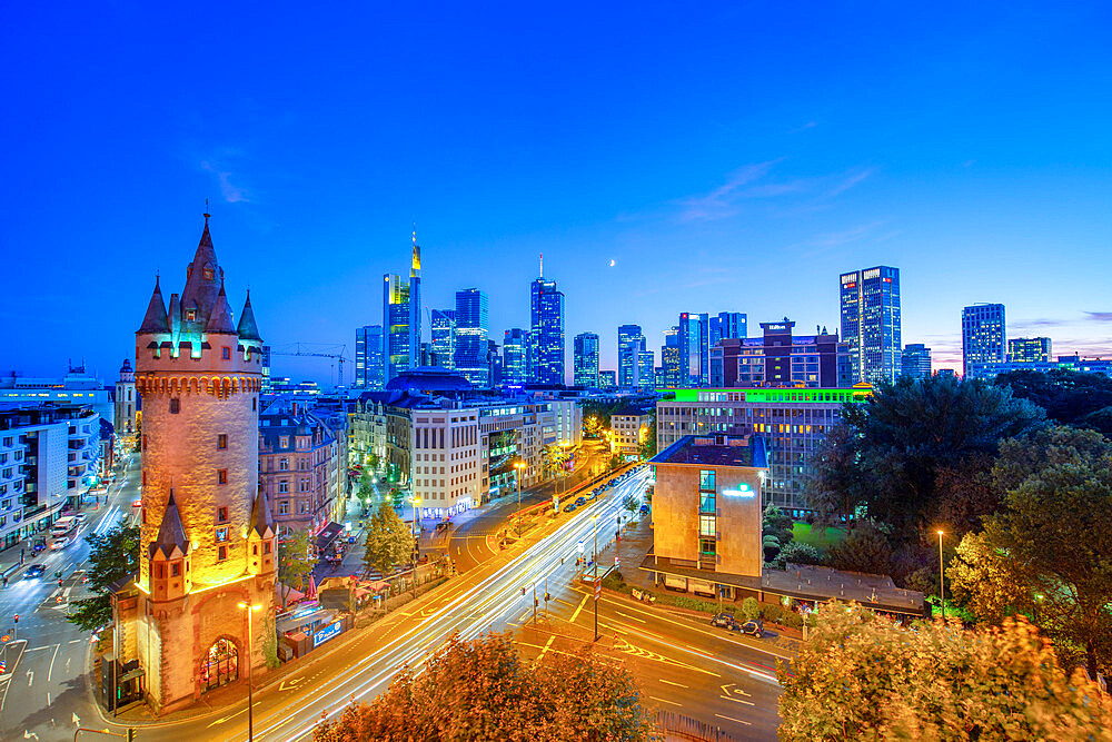 View from the Fleming's terrace, Frankfurt am Main, Hesse, Germany, Europe