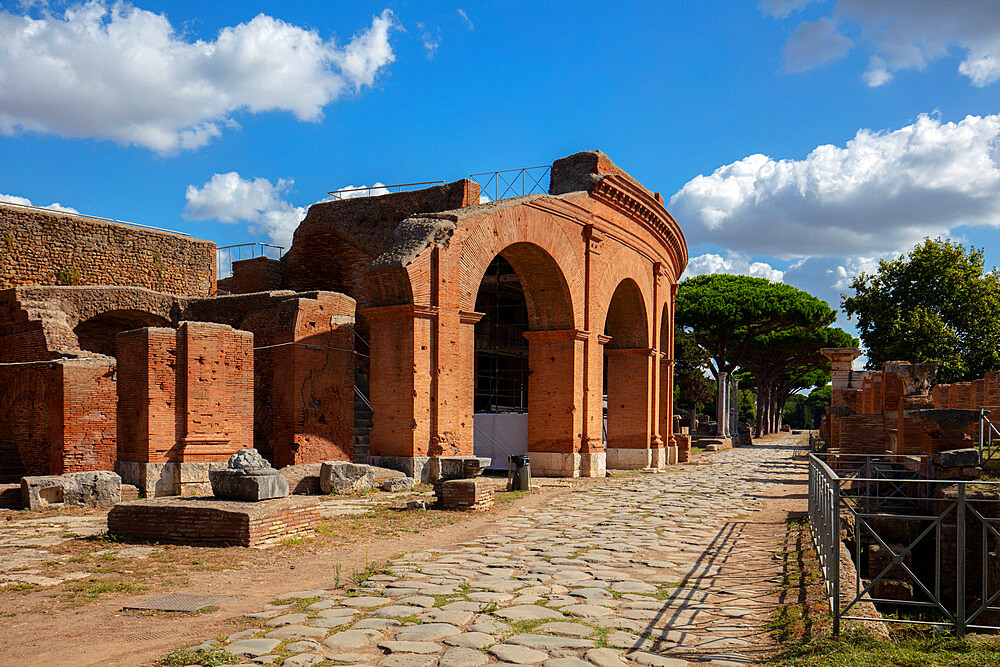 The theatre, Ostia Antica, Rome, Lazio, Italy, Europe