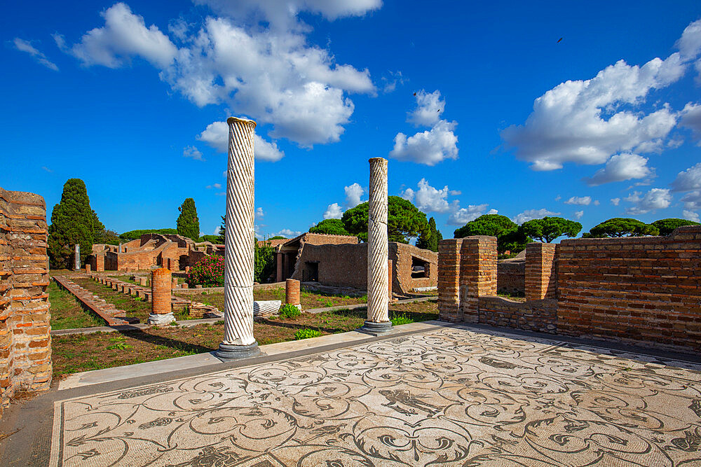 Schola di Traiano, Ostia Antica, Rome, Lazio, Italy, Europe