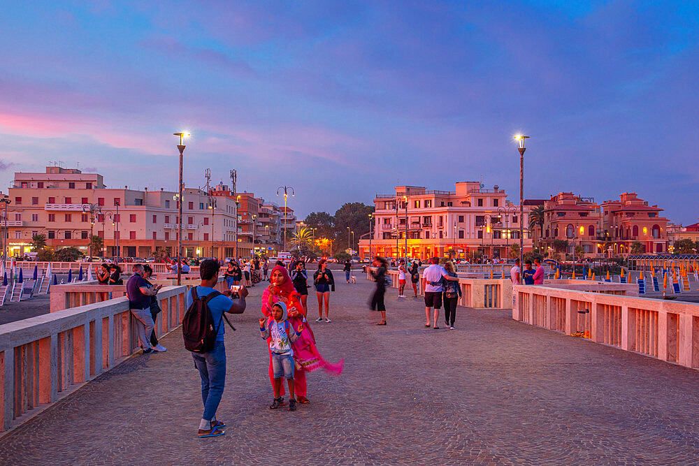 Pier of the Lido di Ostia, Rome, Lazio, Italy, Europe