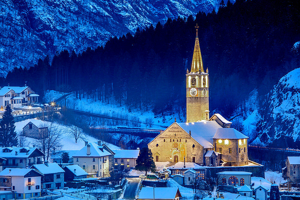 Monumental Parish Church of San Gaudenzio, Baceno, Val d'Ossola, Verbano Cusio Ossola, Piemonte, Italy, Europe