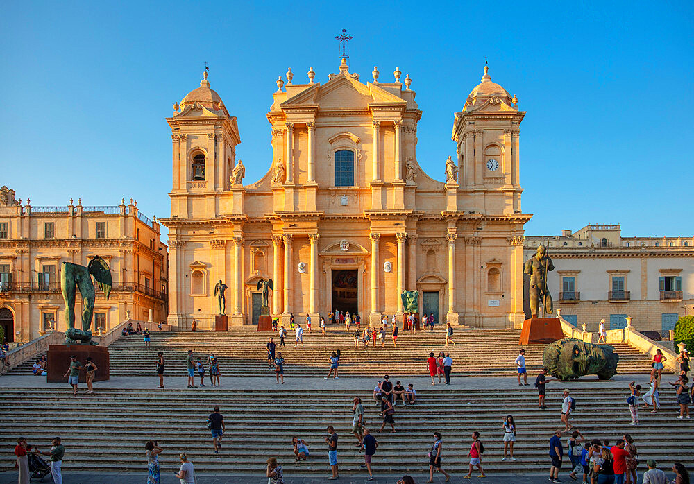 The Cathedral of San Nicolo, UNESCO World Heritage Site, Noto, Siracusa, Sicily, Italy, Europe