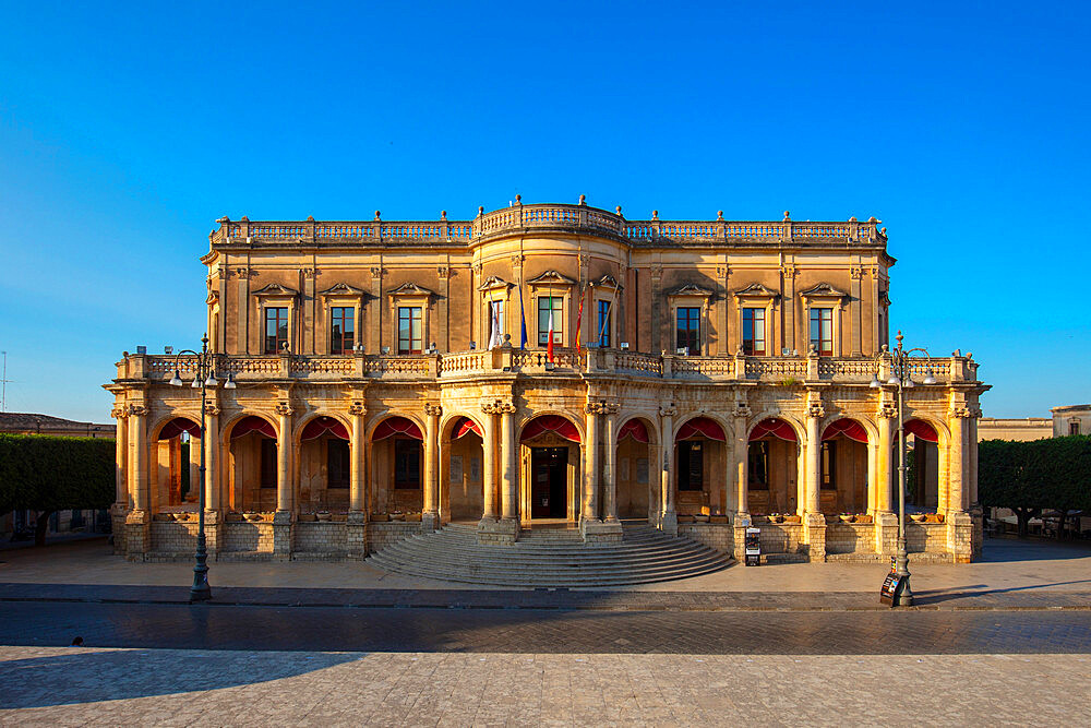 Palazzo Ducezio, UNESCO World Heritage Site, Noto, Siracusa, Sicily, Italy, Europe