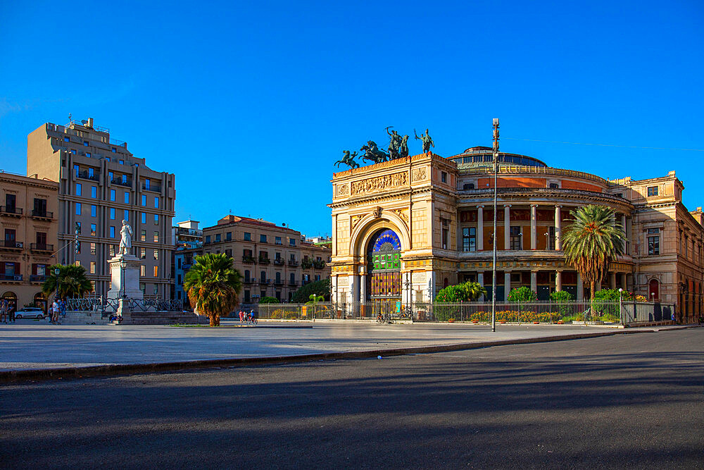 The Politeama Theater, Palermo, Sicily, Italy, Europe