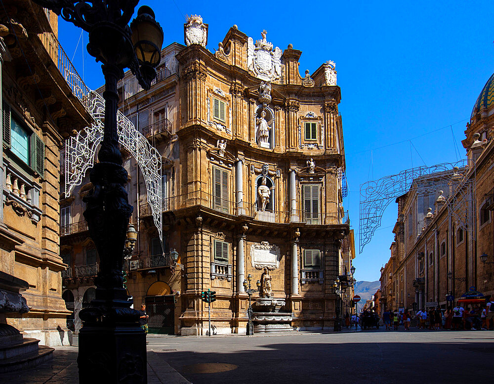 Quattro Canti, Palermo, Sicily, Italy, Europe