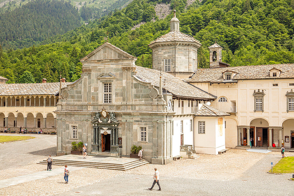 The Ancient Basilica, Sanctuary of Oropa, Biella, Piedmont, Italy, Europe