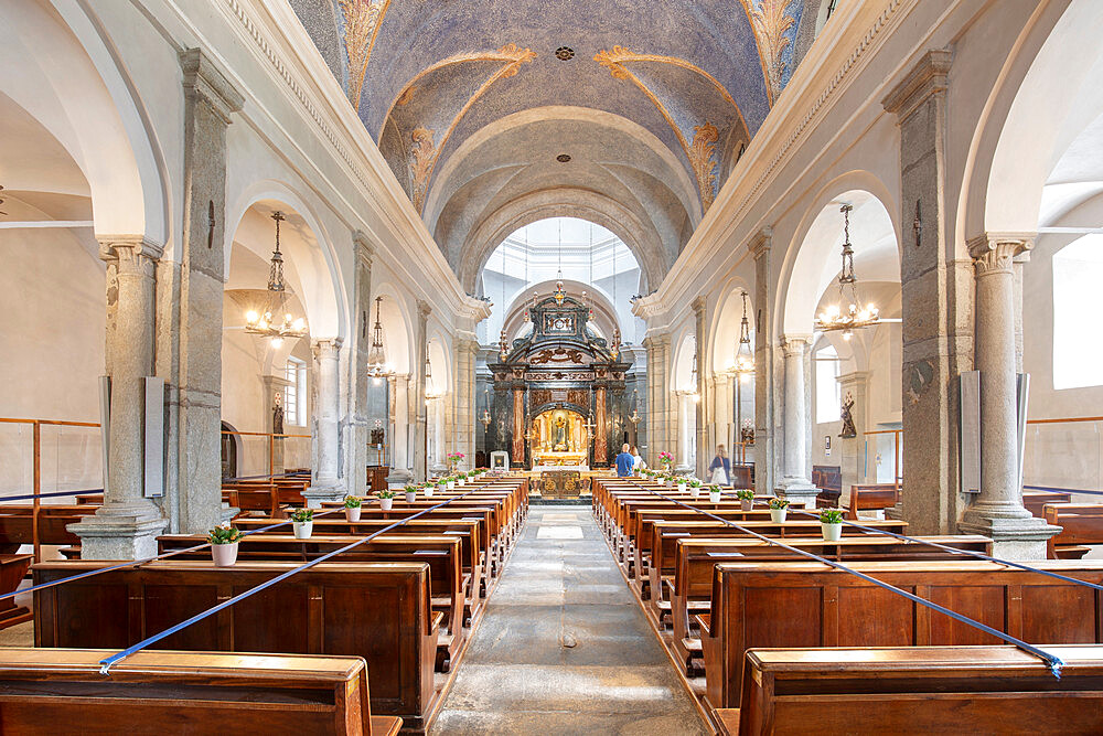 The Ancient Basilica, Sanctuary of Oropa, Biella, Piedmont, Italy, Europe