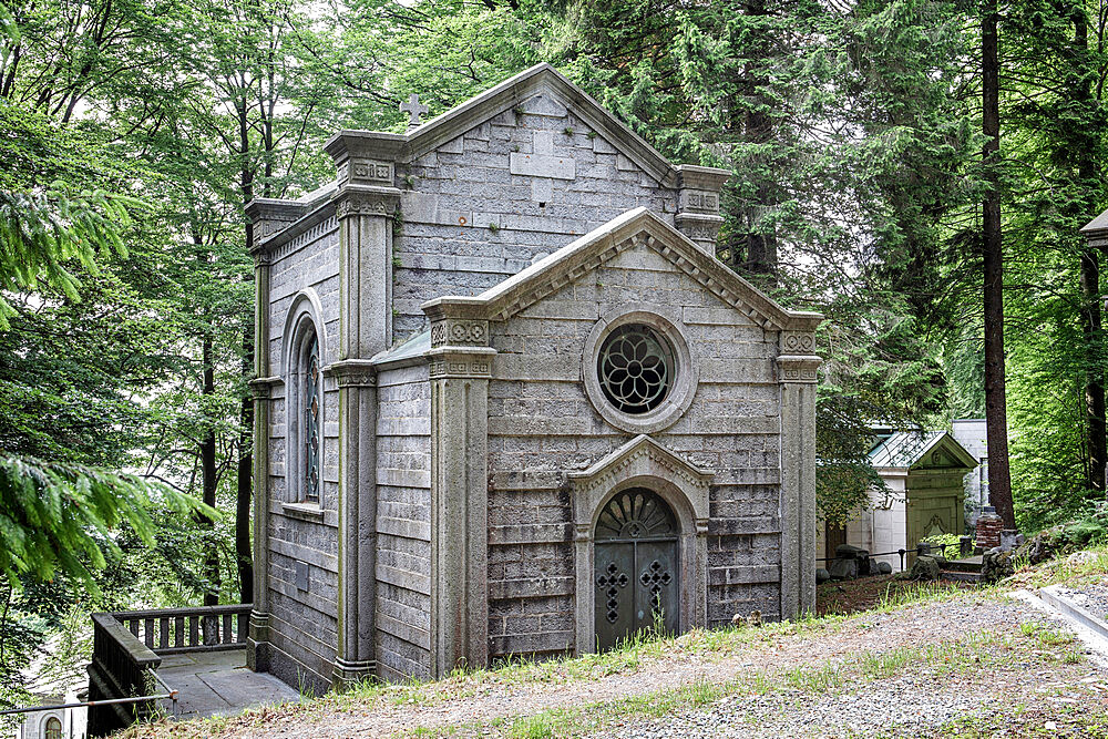 The Monumental Cemetery, Sanctuary of Oropa, Biella, Piedmont, Italy, Europe