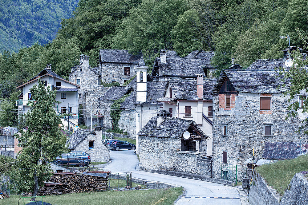 Hamlet of Nava, Montecrestese, Val d'Ossola, V.C.O. (Verbano-Cusio-Ossola), Piedmont, Italy, Europe