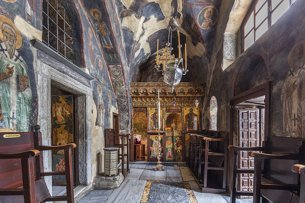 The Monastery of Saint John the Theologian, Our Lady's Chapel, UNESCO World Heritage Site, Patmos, Dodecanese, Greek Islands, Greece, Europe