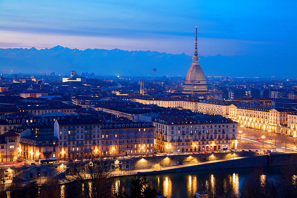 View from the Monte dei Cappuccini, Turin, Piedmont, Italy, Europe