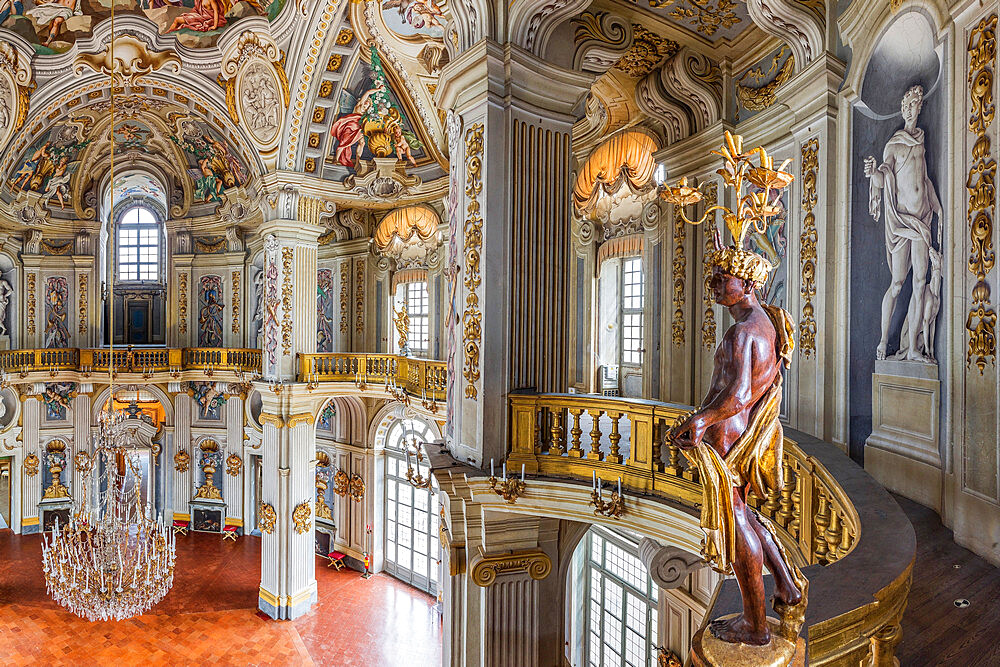 Party hall (Juvarriano), Stupinigi Hunting Lodge, Stupinigi, Turin, Piedmont, Italy, Europe