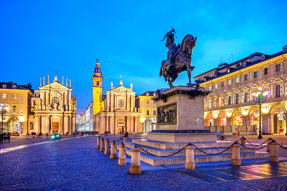 Piazza San Carlo, Turin, Piedmont, Italy, Europe