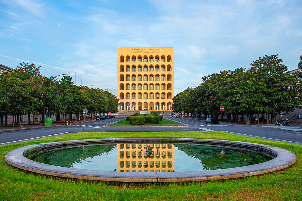 Palazzo della Civilta, EUR district, Rome, Lazio, Italy, Europe