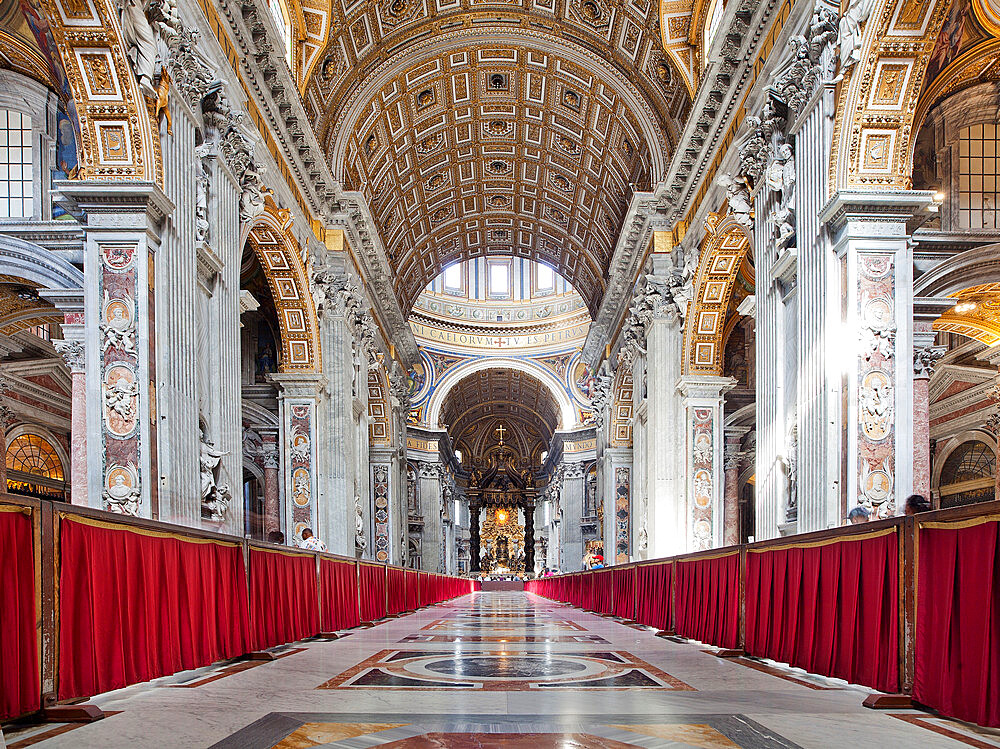 St. Peter's Basilica, Vatican City, UNESCO World Heritage Site, Rome, Lazio, Italy, Europe