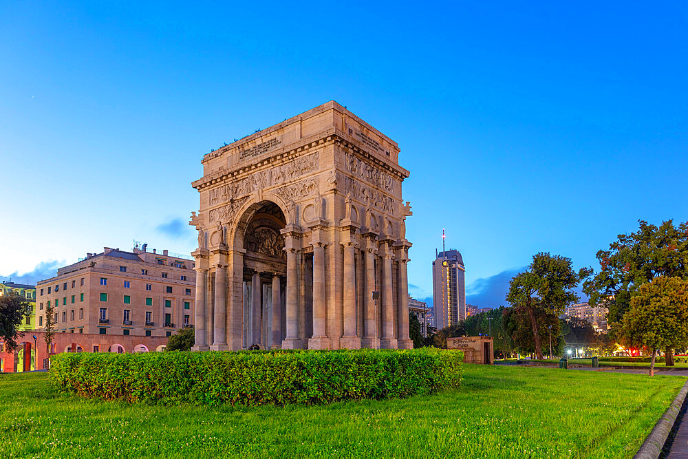 Arch of Victory, Piazza della Vittoria, Genova (Genoa), Liguria, Italy, Europe