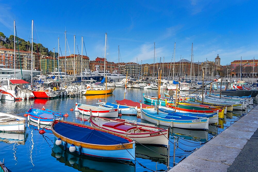 The old port, Nice, Alpes-Maritimes, French Riviera, Provence-Alpes-Cote d'Azur, France, Mediterranean, Europe