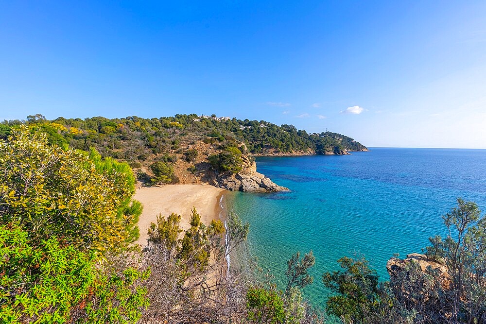 Beach of Bonporteau, Cavalaire-sur-Mer, Provence-Alpes-Cote d'Azur, France, Mediterranean, Europe