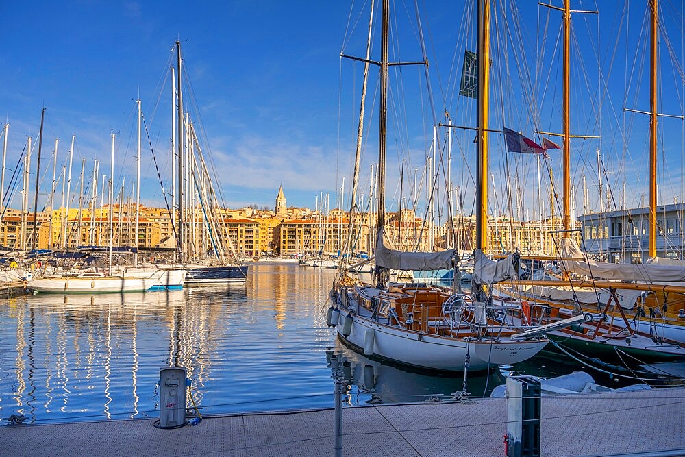 Old Port, Marseille, Provence-Alpes-Cote d'Azur, France, Mediterranean, Europe