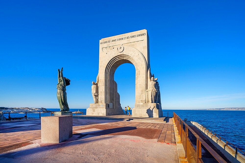 Monument to the Fallen of the Army of the Orient and the Distant Lands, Marseille, Provence-Alpes-Cote d'Azur, France, Mediterranean, Europe