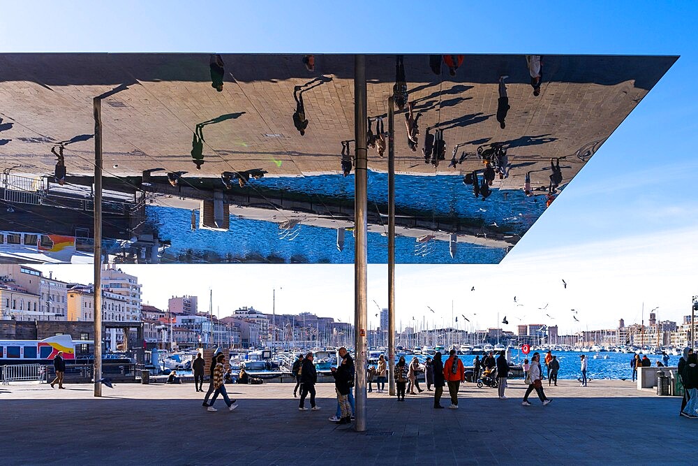 L'Ombriere by Norman Foster, Old Port, Marseille, Provence-Alpes-Cote d'Azur, France, Mediterranean, Europe