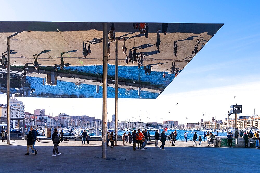 L'Ombriere by Norman Foster, Old Port, Marseille, Provence-Alpes-Cote d'Azur, France, Mediterranean, Europe