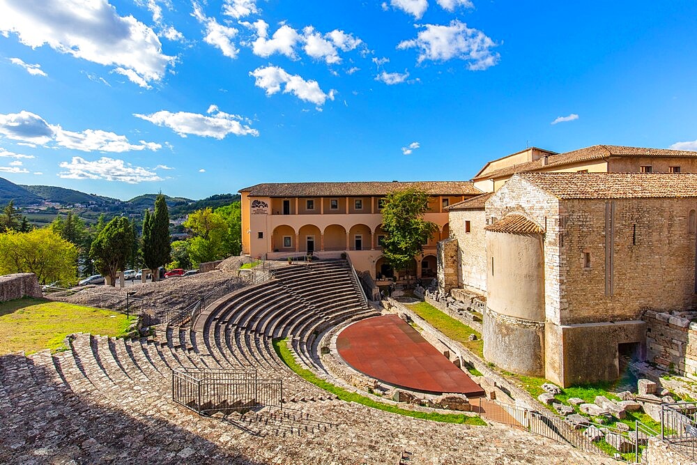 Roman Theatre, Spoleto, Umbria, Italy, Europe