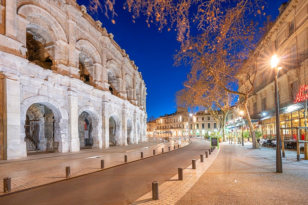 The Arena of Nimes, Roman amphitheatre, Nimes, Gard, Occitania, France, Europe