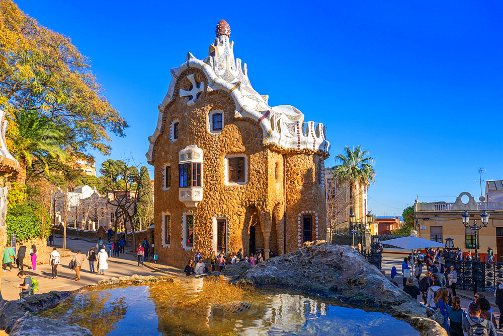 Antoni Gaudi, Park Guell, UNESCO World Heritage Site, Barcelona, Catalonia, Spain, Europe