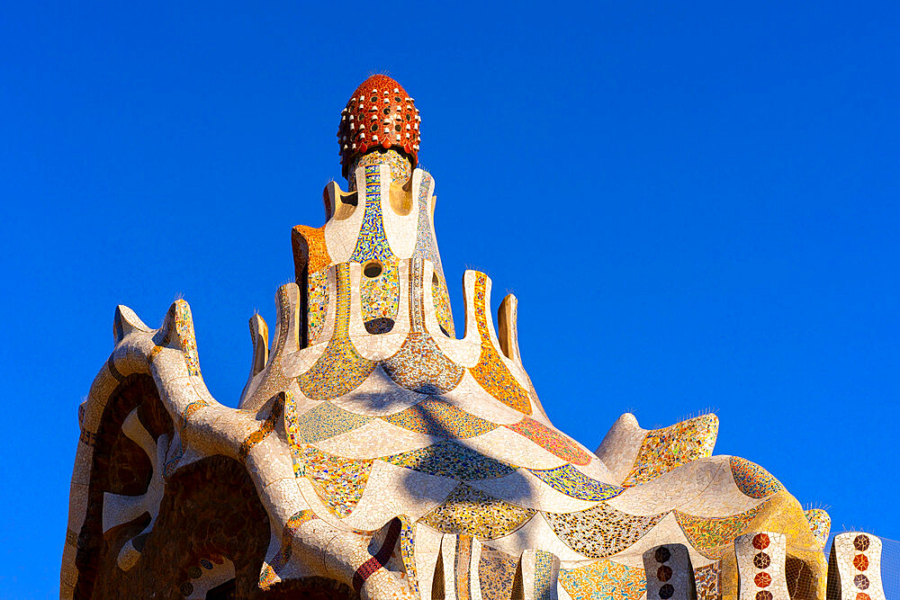 Antoni Gaudi, Park Guell, UNESCO World Heritage Site, Barcelona, Catalonia, Spain, Europe