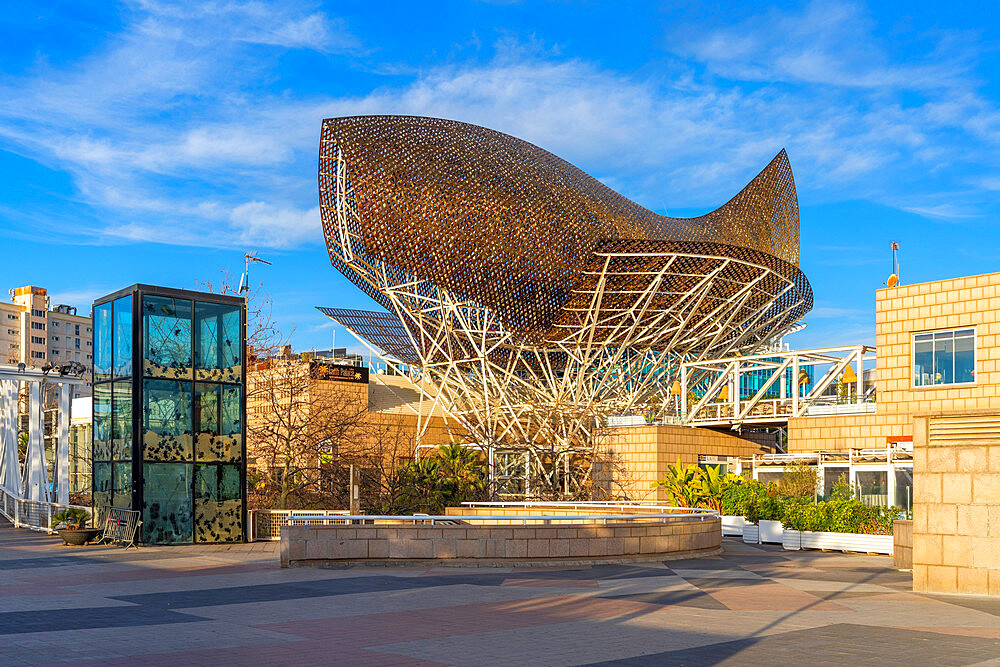 Peix (Fish), Frank Gehry, Barceloneta beach, Barcelona, Catalonia, Spain, Europe