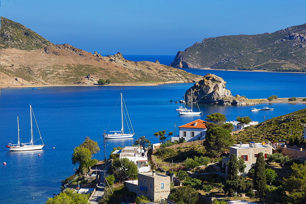 Petra Beach, Patmos, Dodecanese, Greek Islands, Greece, Europe