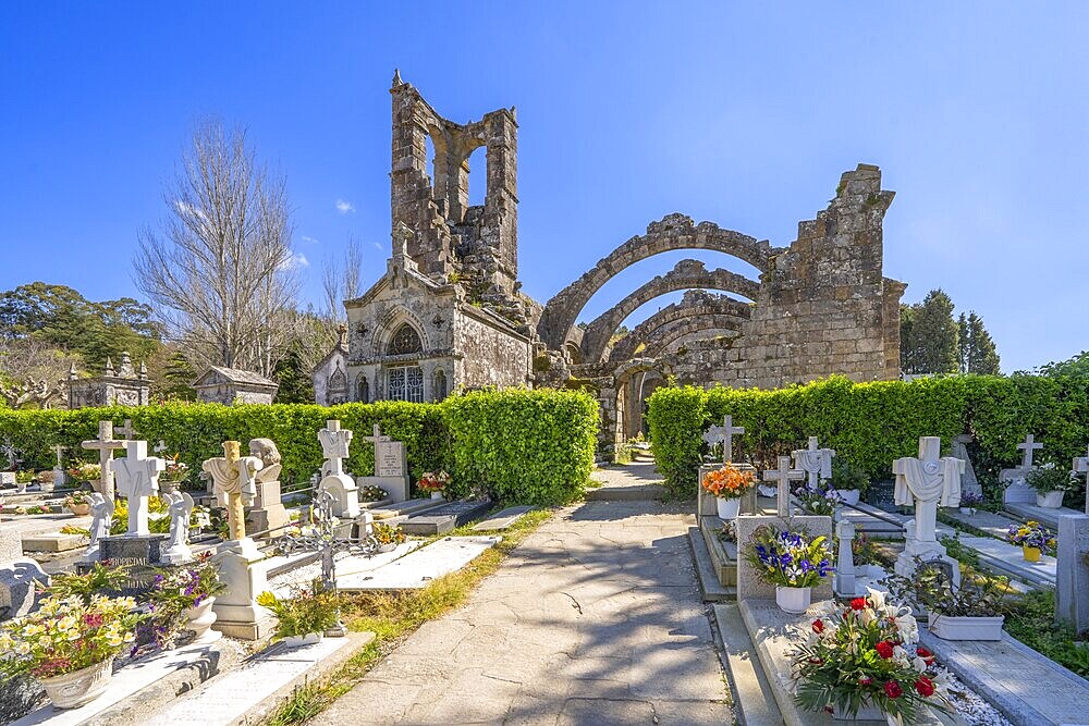 The Ruins of Santa MariA?a de Dozo, Cambados, Pontevedra, Galicia, Spain