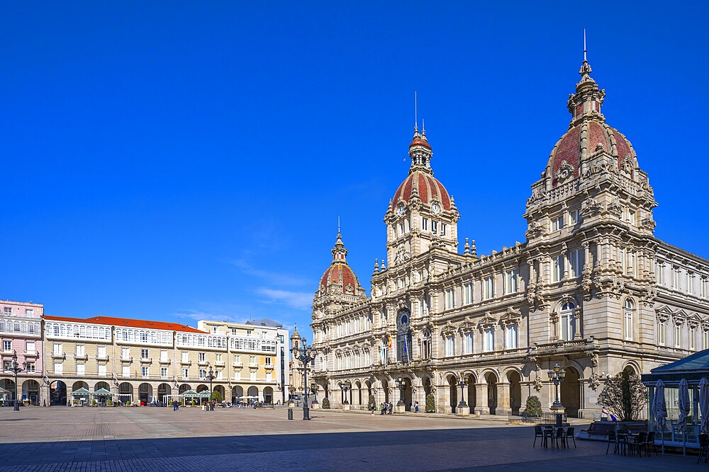 Maria Pita Square, La Coruña, Galicia, Spain