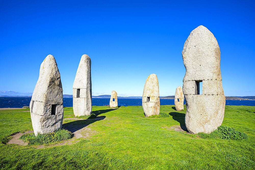 Sculpture Park, Menhires by Manolo Paz, La Coruña, Galicia, Spain