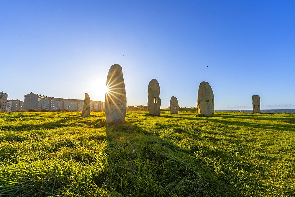 Sculpture Park, Menhires by Manolo Paz, La Coruña, Galicia, Spain