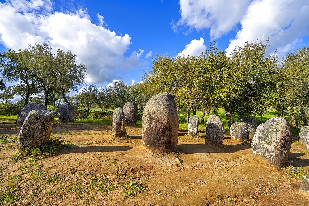 Almendres Cromlech, Nossa Senhora de Guadalupe, Évora district, Portugal