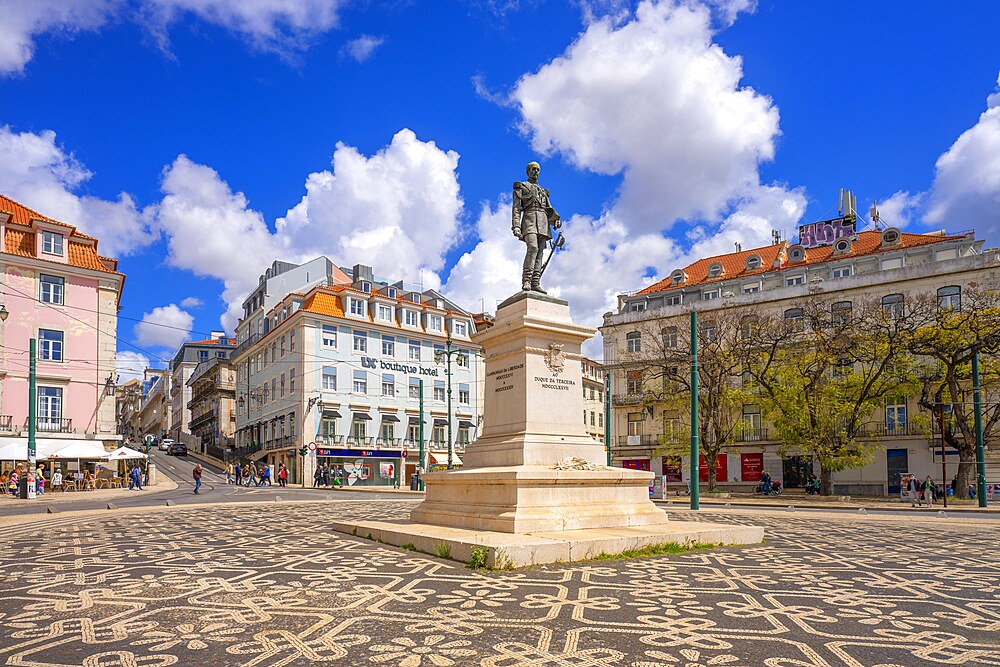 Cais do Sodré, ex-hotel Bragança and Rua do Alecrim, Lisbon, Portugal