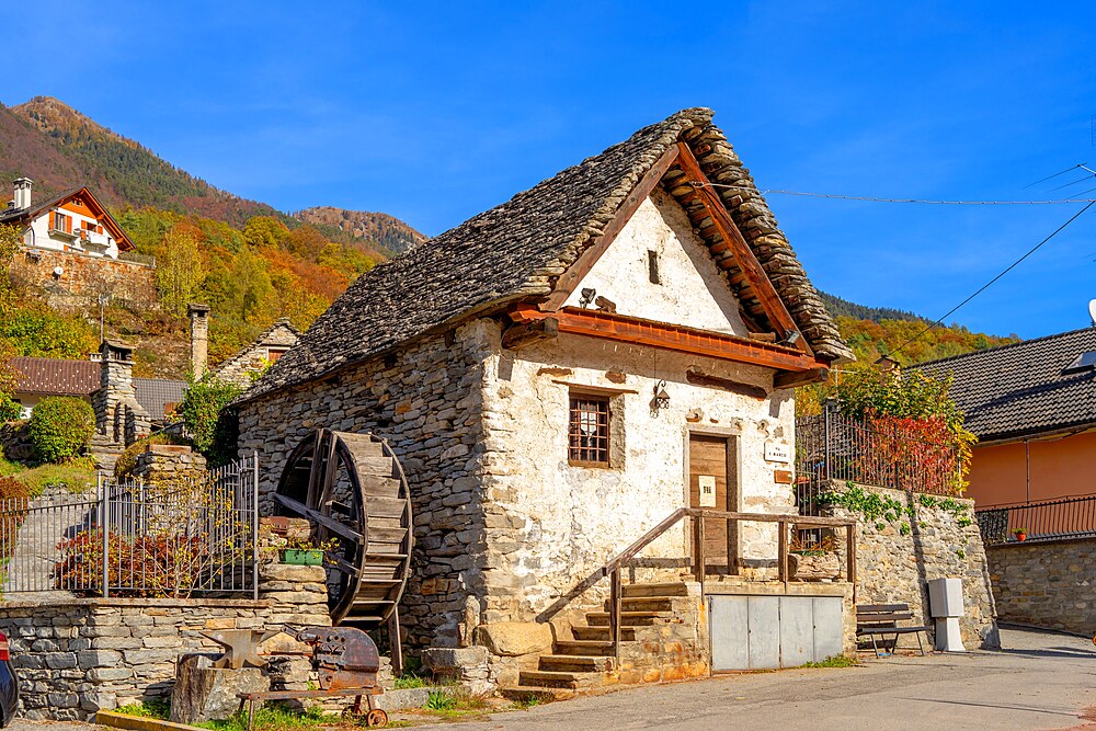 Sassaglio mill, Druogno, Valle Vigezzo, Val d'Ossola, Verbania, Piedmont, Italy