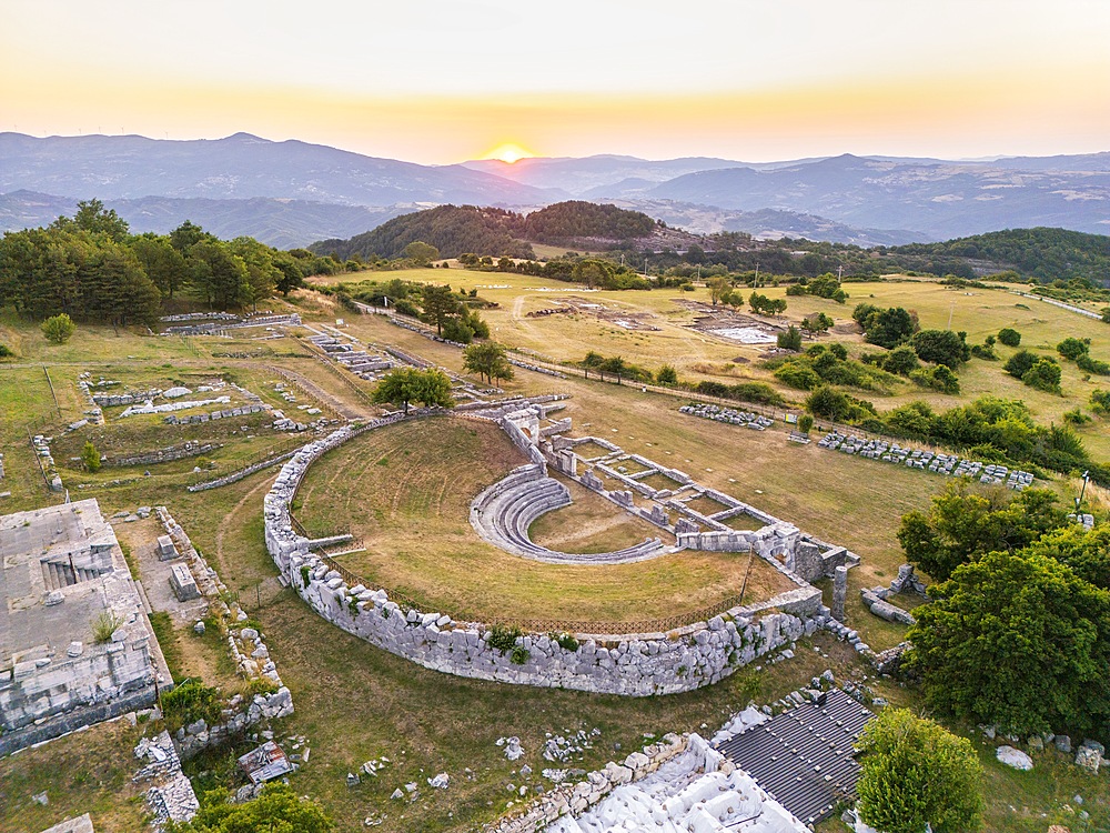 Italic Sanctuary, Pietrabbondante Temple-Theatre, Archaeological Site, Pietrabbondante, Isernia, Molise, Italy