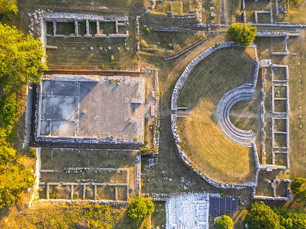 Italic Sanctuary, Pietrabbondante Temple-Theatre, Archaeological Site, Pietrabbondante, Isernia, Molise, Italy