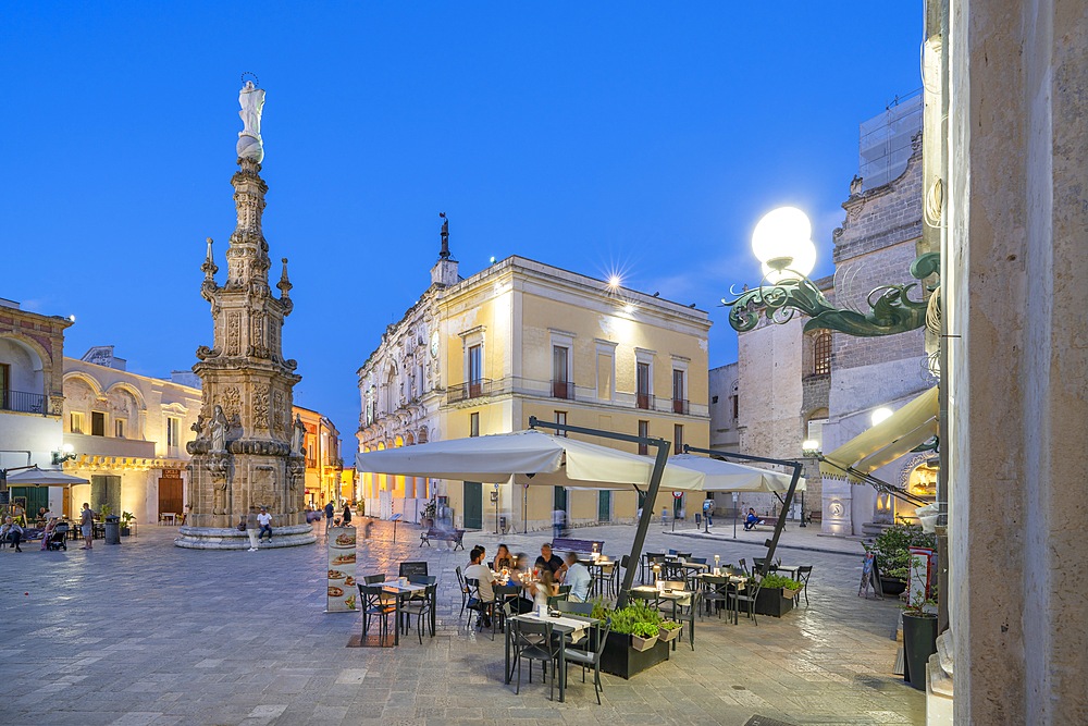 Guglia dell''Immacolata, Spire of the immaculate Conception, Piazza Salandra, SAlandra square, Nardò, Lecce, Salento, Apulia, Italy