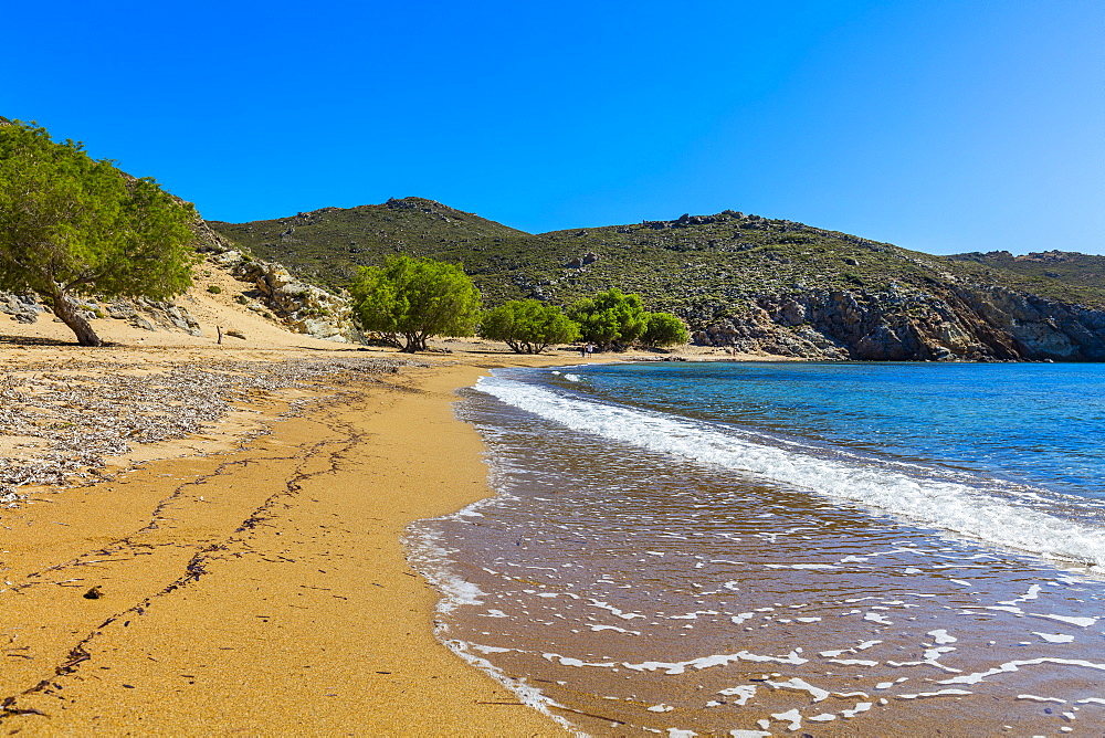 Psili Ammos beach, Patmos, Dodecanese, Greek Islands, Greece, Europe