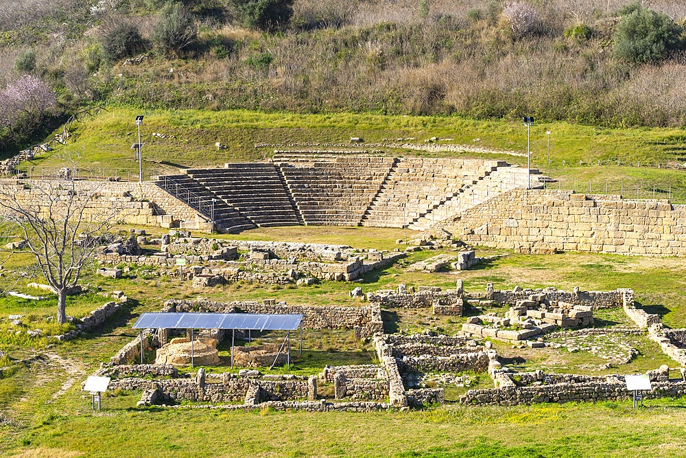 Archaeological area of ​​Morgantina, Aidone, Enna, Sicily, Italy