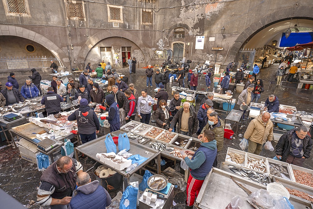 Pescheria market, Catania, Sicily, Italy