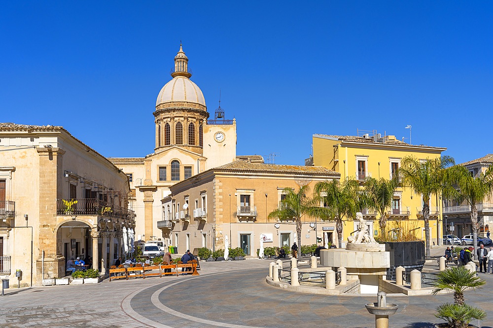 Piazza fonte Diana , Comiso, Ragusa, Sicily, Italy