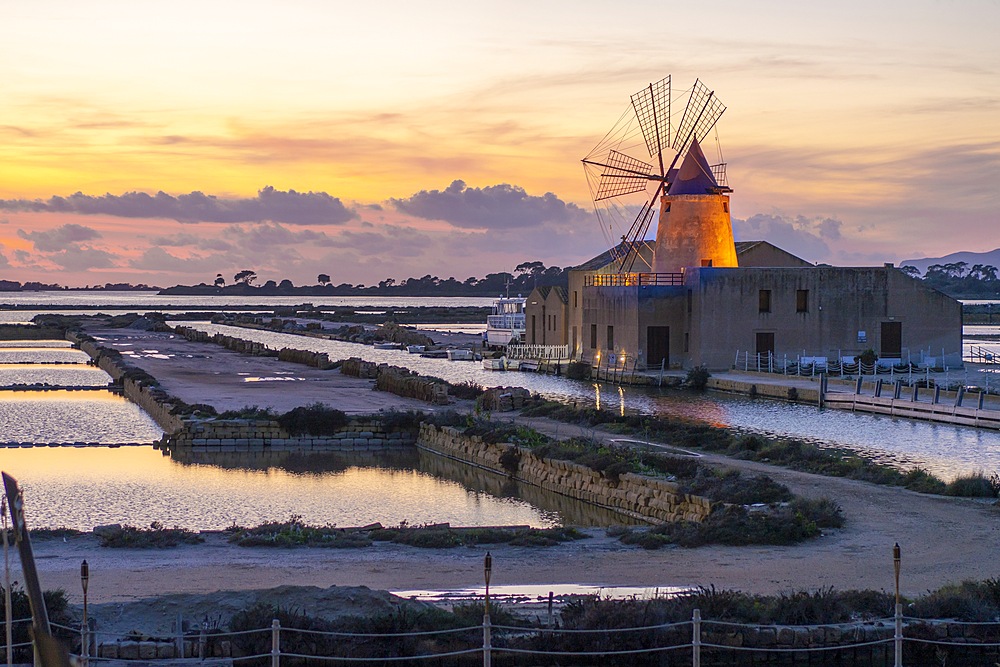 Salt pans Ettore and Infersa, Marsala, Trapani, Sicily, Italy